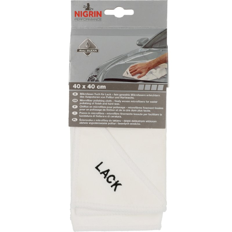 NIGRIN Performance chiffon microfibre pour vernis, 80% polyester 20% polyamide, 400×400 mm